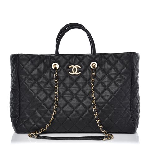 chanel large quilted tote|chanel timeless caviar tote.